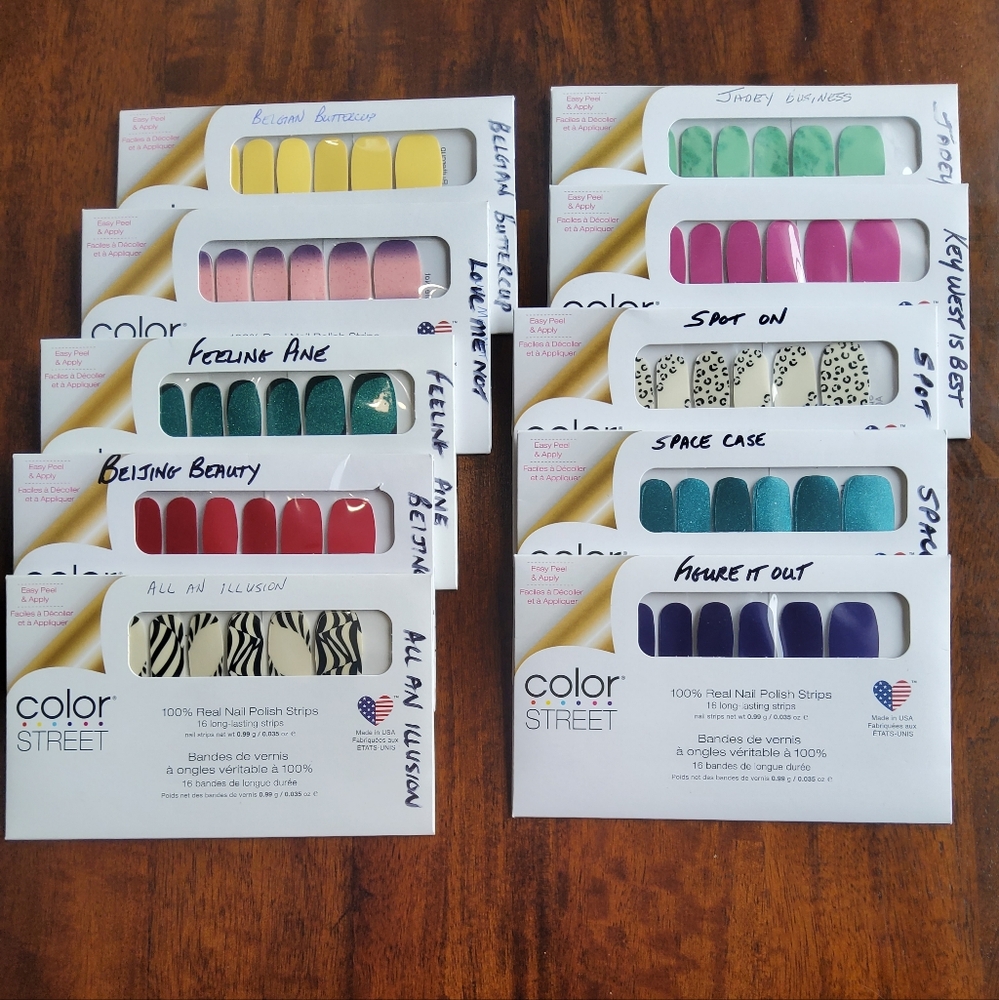 30 PKGS Color Street Vibrant Nail Polish Strips Collection